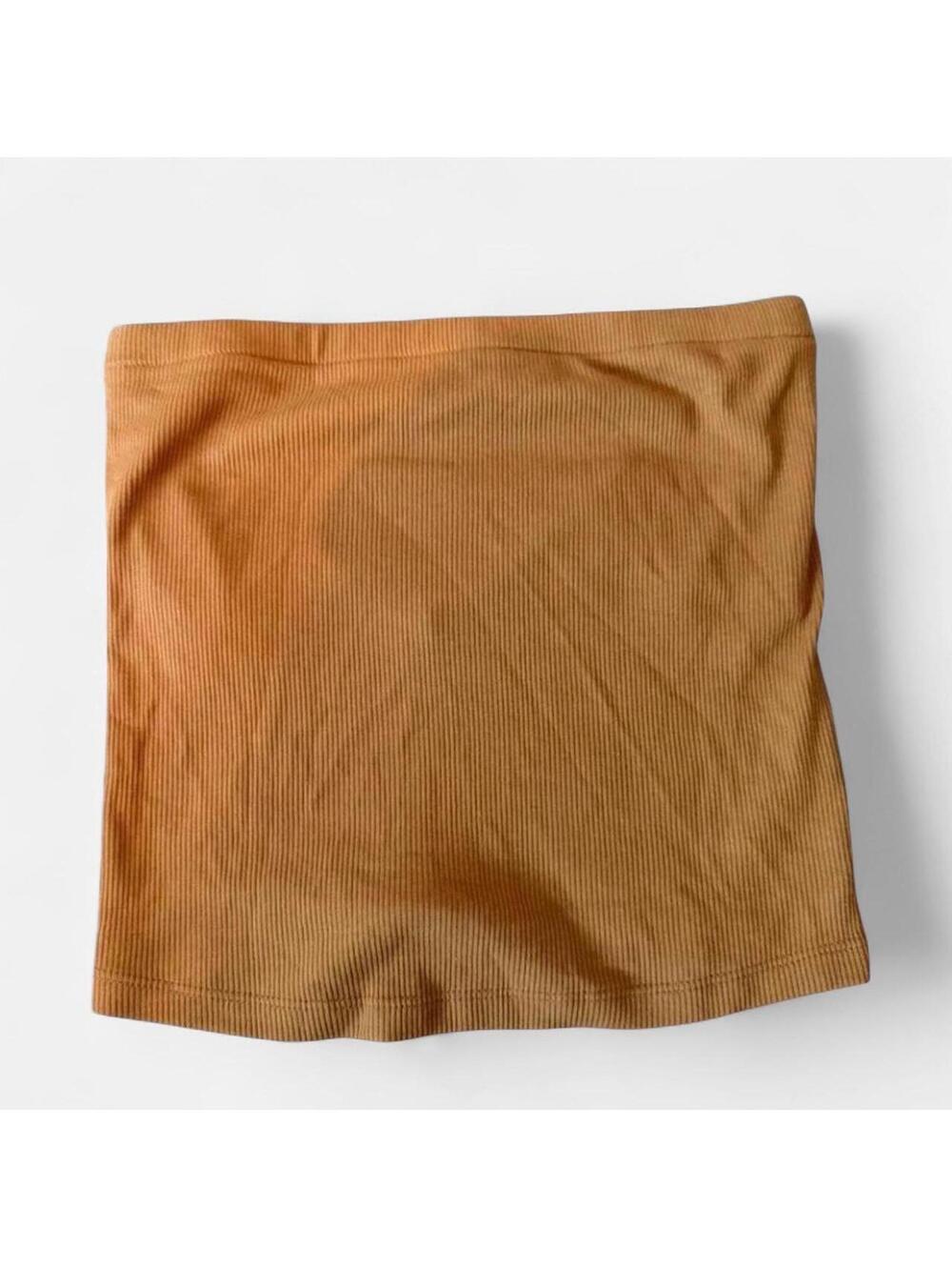A New Day Women's Tan and Brown Crop-top
